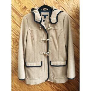 Tommy Hilfiger Toggle Wool Hooded Coat Camel